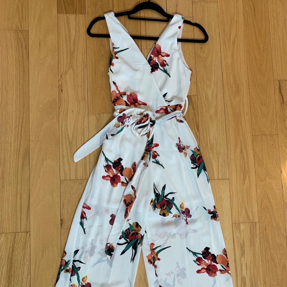 White Floral Jumpsuit